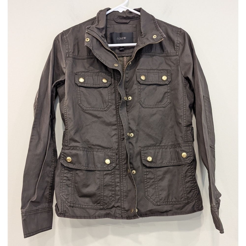 J. Crew Downtown Field Jacket Green Utility Size XS